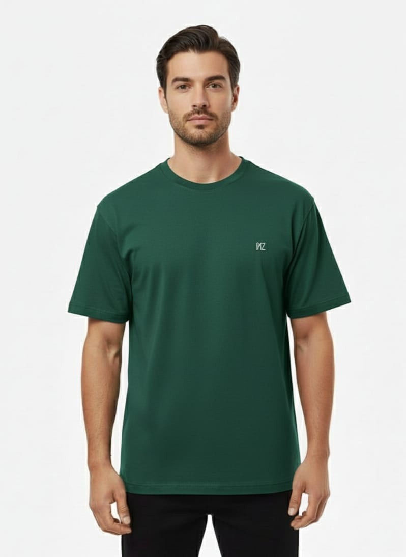 Compass Points Down Shoulder T-Shirt - Dark Green