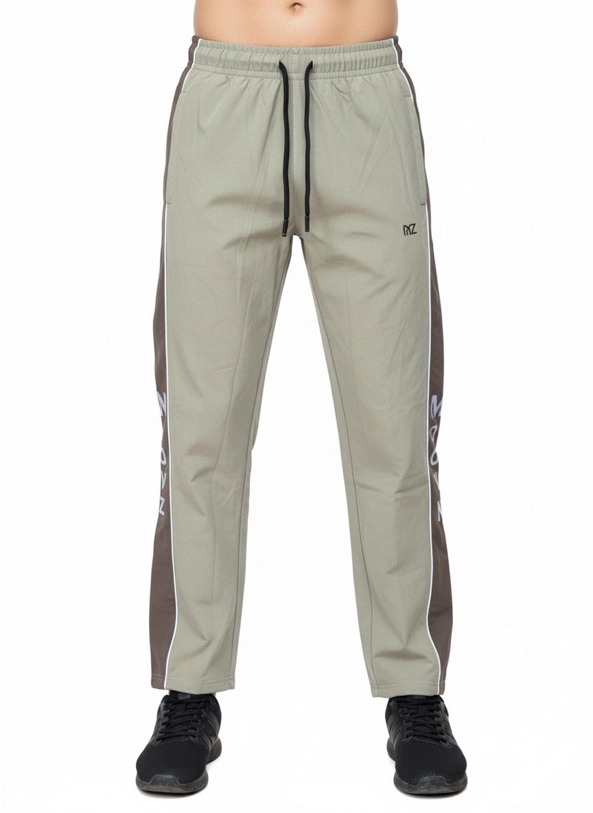 Sage Green  Straight-Fit with Side Stripe (Brown) Men's Lower