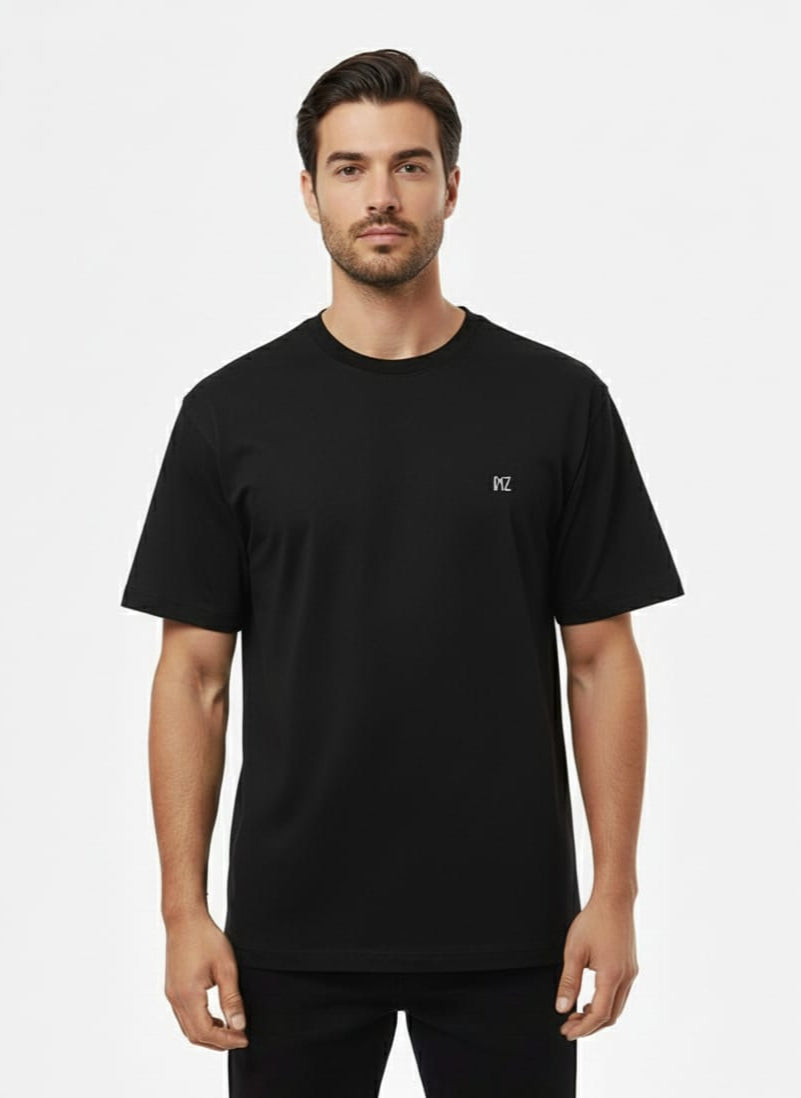 Compass Points Down Shoulder T-Shirt - Black